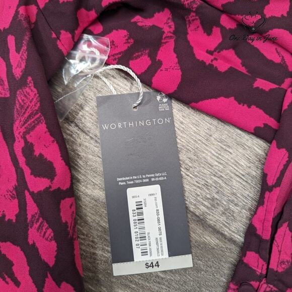 Worthington Long Sleeve Button Down Blouse Size XL - Picture 2 of 3